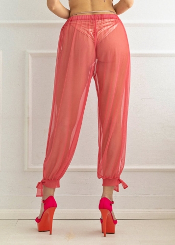Różowe, przeźroczyste spodnie do exotic pole dance | Strój exotic | Sklep internetowy SeeMe Shop
