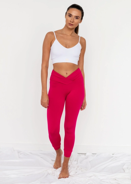 Różowe legginsy do fitnessu i jogi | Strój fitness | Sklep internetowy SeeMe Shop