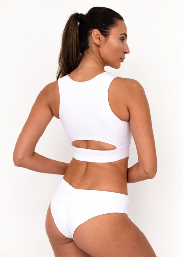 Biały strój do pole dance | Strój do jogi | Sklep internetowy SeeMe Shop