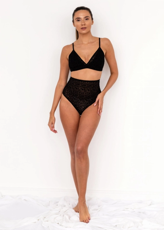 Czarny strój kąpielowy z siateczki | Majtki pole dance | Sklep internetowy SeeMe Shop