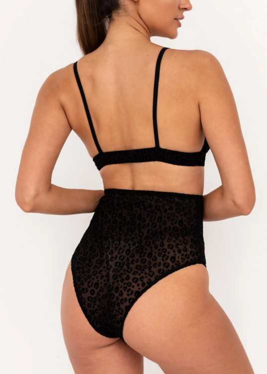 Czarny strój kąpielowy z siateczki | Majtki pole dance | Sklep internetowy SeeMe Shop