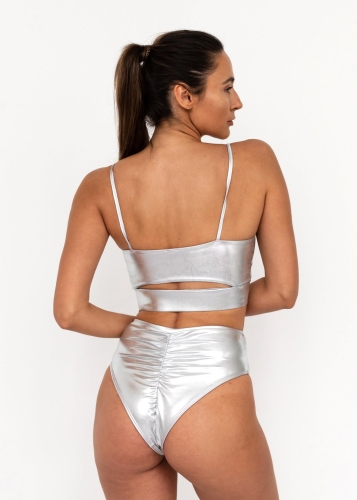 Srebrne majtki do pole dance | Majtki pole dance | Sklep internetowy SeeMe Shop