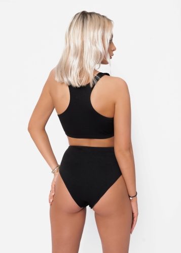 Czarny, klasyczny strój do pole dance lub na plażę. Na mały i duży biust. Wysoki lub niski stan fig | Majtki do pole dance | Sklep internetowy SeeMe Shop