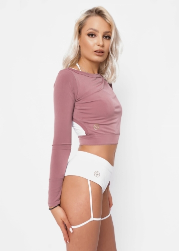 Ciemnobeżowa bluzka do jogi | Sklep internetowy SeeMe Shop