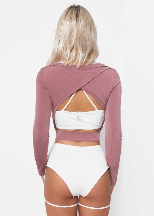 Ciemnobeżowa bluzka do jogi | Sklep internetowy SeeMe Shop