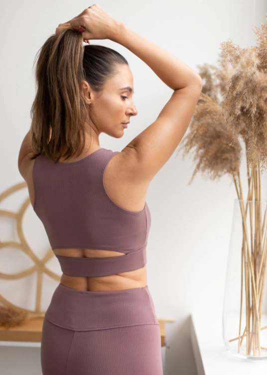 Czekoladowy komplet do jogi | Strój do jogi | Sklep internetowy SeeMe Shop