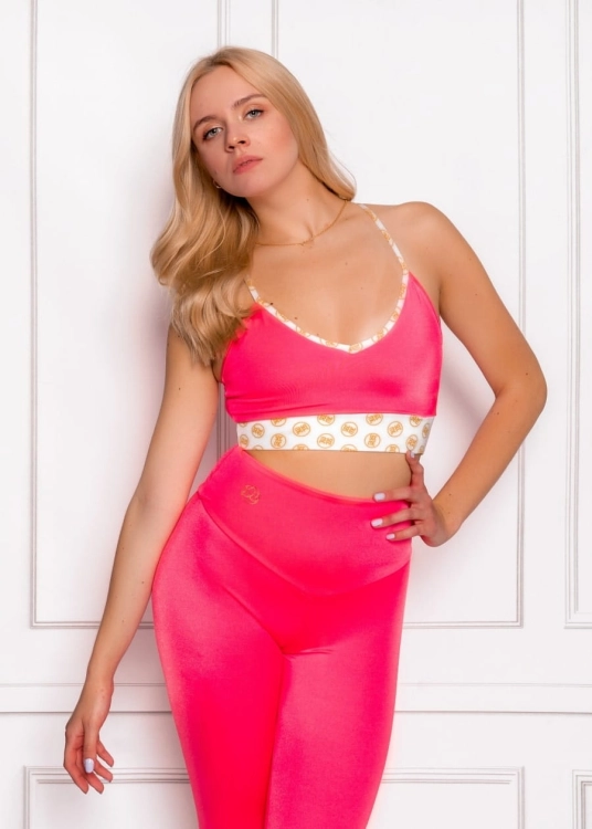 Neonowo - różowe legginsy do jogi i fitnessu | Sklep internetowy SeeMe Shop