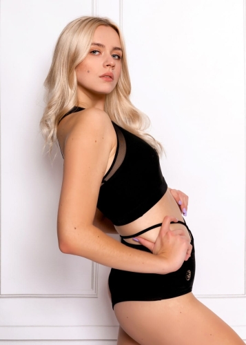 Czarny zestaw do pole dance | Top do pole dance | Sklep internetowy SeeMe Shop