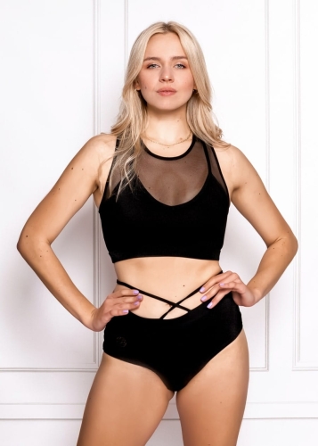 Czarny zestaw do pole dance | Majtki do pole dance | Sklep internetowy SeeMe Shop