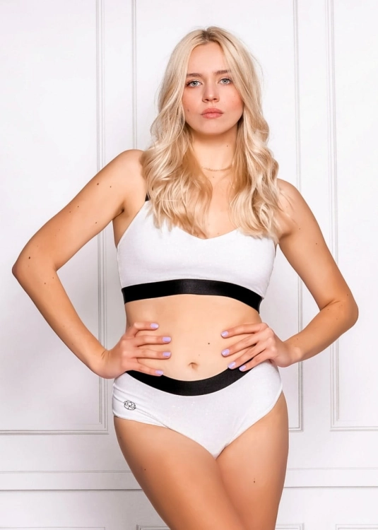 Biały, klasyczny strój do pole dance | Top pole dance | Sklep internetowy SeeMe Shop