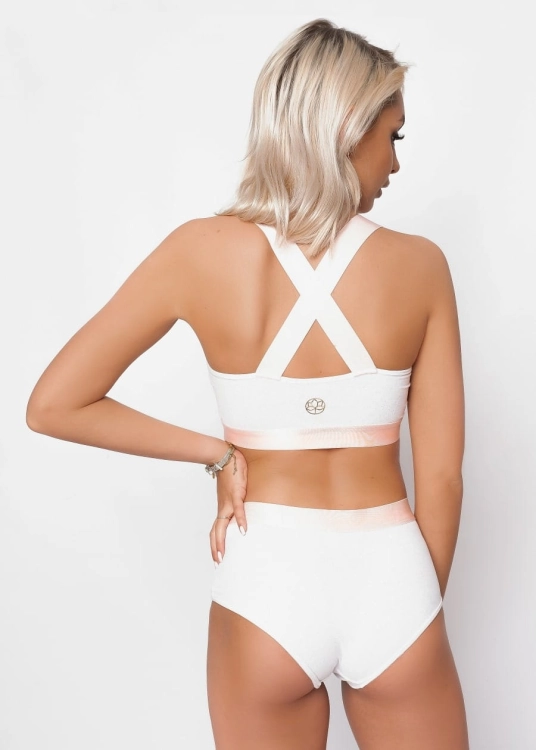 Biały, klasyczny strój do pole dance | Top pole dance | Sklep internetowy SeeMe Shop