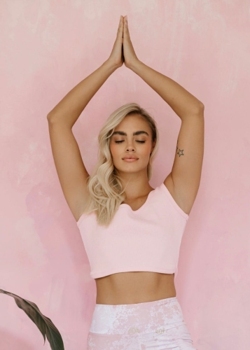 Różowy crop top | Top do jogi | Sklep internetowy SeeMe Shop