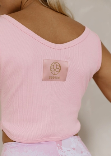 Różowy crop top | Top do jogi | Sklep internetowy SeeMe Shop