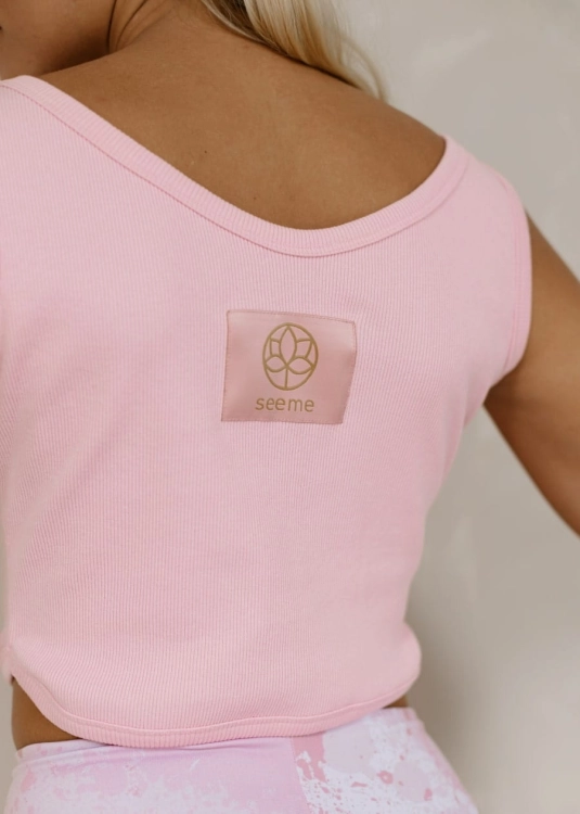 Różowy crop top | Top do jogi | Sklep internetowy SeeMe Shop