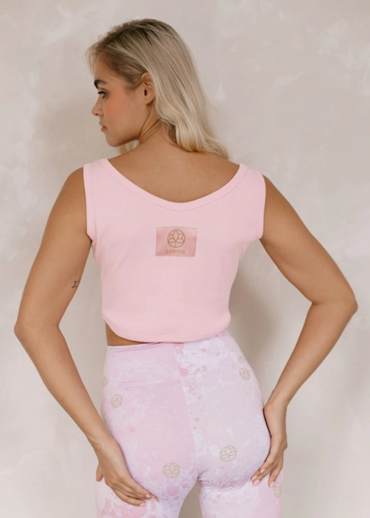 Różowy crop top | Top do jogi | Sklep internetowy SeeMe Shop