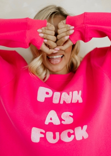 Różowa, oversizowa bluza Streetwear PINK AS FUCK | Bluza pole dance | Sklep internetowy SeeMe Shop