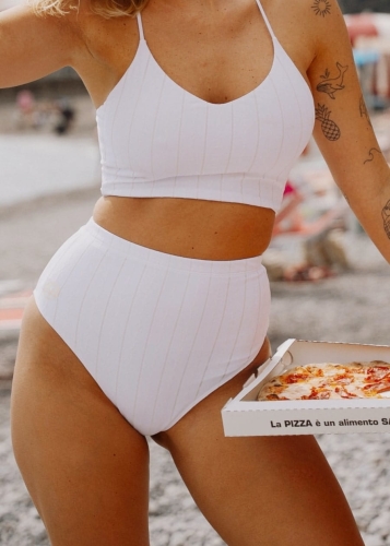 Biało - kremowe majtki plażowe | Strój plażowy | Sklep internetowy SeeMe Shop