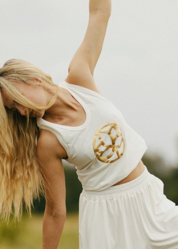 Koszulka ecru typu bokserka | Koszulka pole dance | Sklep internetowy SeeMe Shop