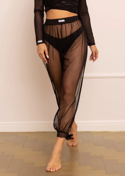 Czarny komplet do exotic pole dance z siateczki | Komplet exotic pole | Sklep internetowy SeeMe Shop