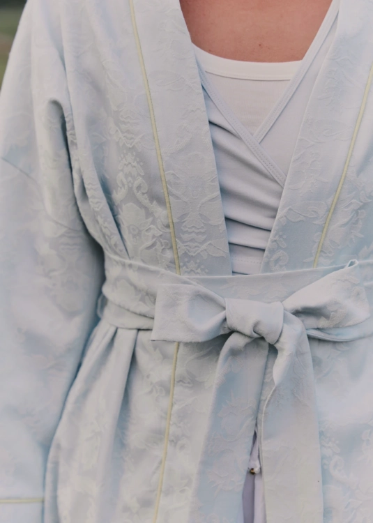 Długie kimono z żakardowej bawełny | Kimono | Sklep internetowy SeeMe Shop