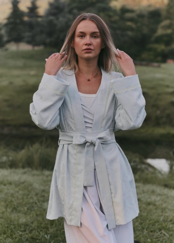 Długie kimono z żakardowej bawełny | Kimono | Sklep internetowy SeeMe Shop