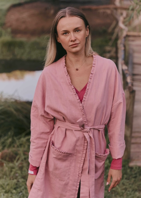 Długie lniane kimono | Płaszcz a la kimono | Sklep internetowy SeeMe Shop