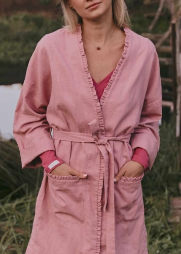 Długie lniane kimono | Płaszcz a la kimono | Sklep internetowy SeeMe Shop