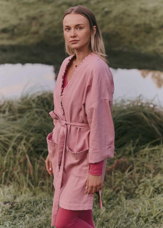 Długie lniane kimono | Płaszcz a la kimono | Sklep internetowy SeeMe Shop