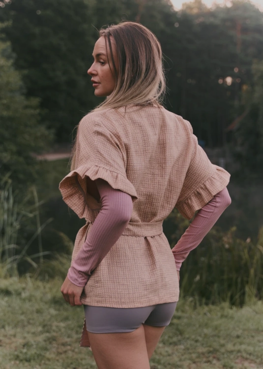 Lekka lniana narzutka a la kimono | Kimono do jogi | Sklep internetowy SeeMe Shop