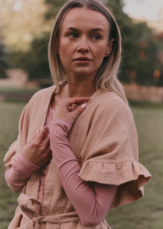 Lekka lniana narzutka a la kimono | Kimono do jogi | Sklep internetowy SeeMe Shop